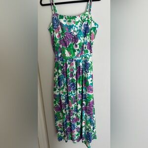 Malia Honolulu Vintage Floral Midi Dress - Size 6